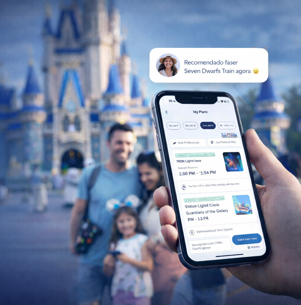Guiamento virtual em Orlando: o segredo de quem aproveita 3x mais os parques